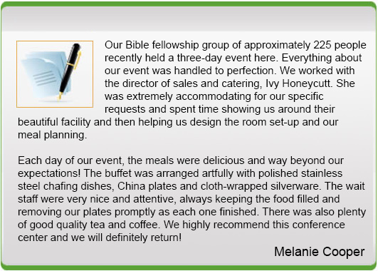 Melanie Cooper said that everything at their event was handlled to perfection.